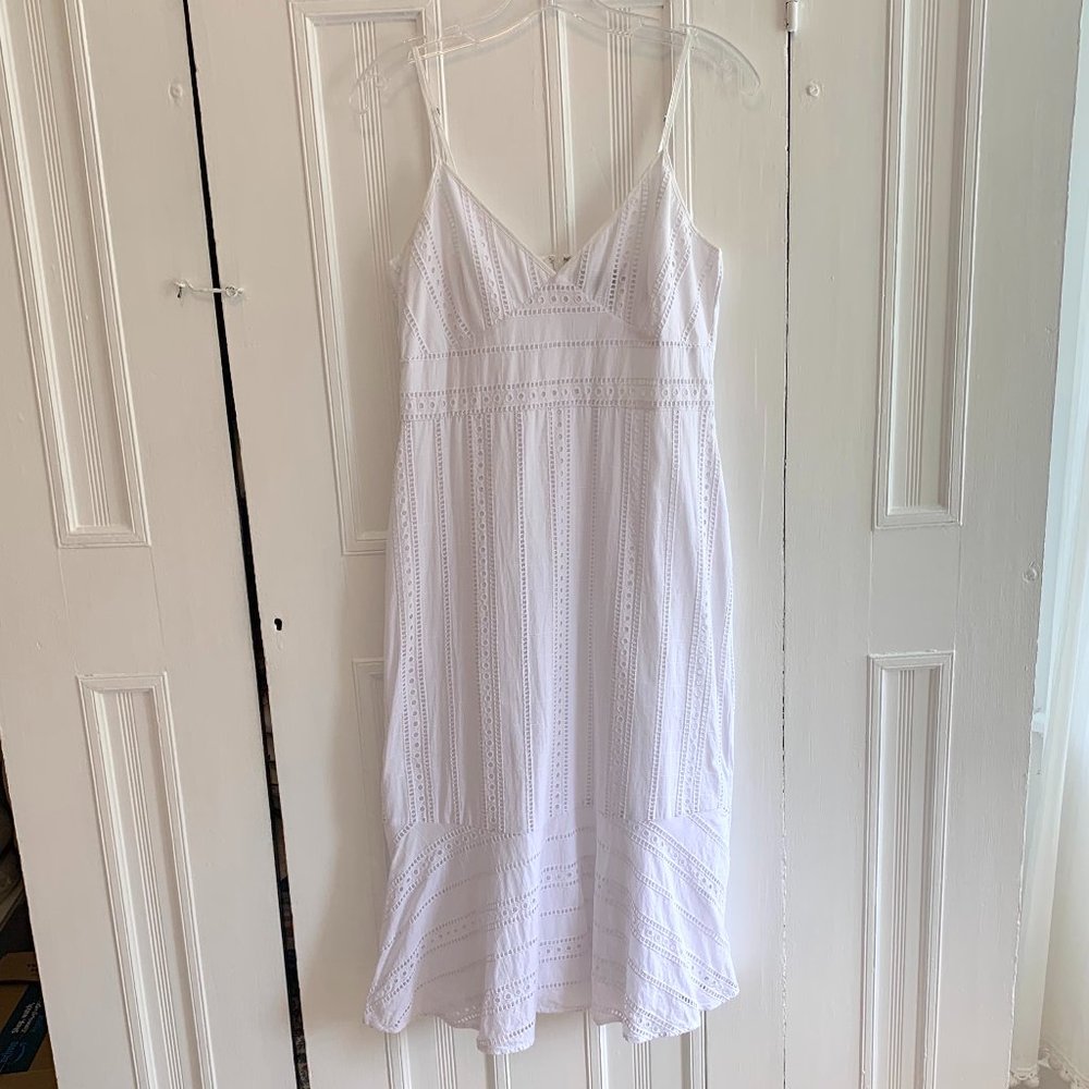 Banana Republic White Eyelet Dress Size 6